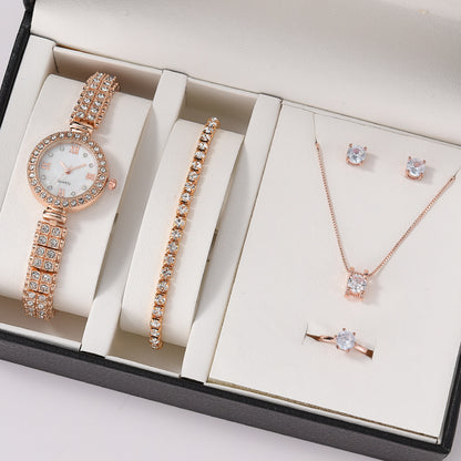 Geneva Women’s Gift Set – Watch, Bracelet, Necklace, Earrings & Ring