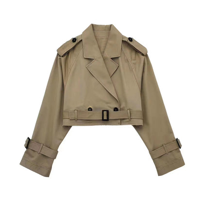 Trench Coat with Adjustable Sleeves – Modern Versatility