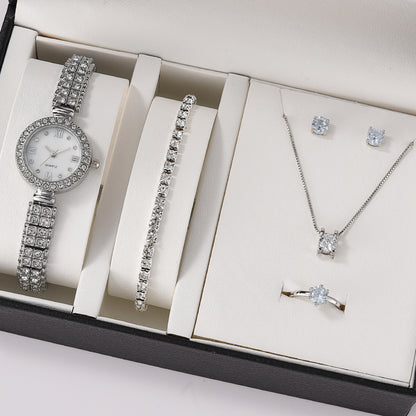 Geneva Women’s Gift Set – Watch, Bracelet, Necklace, Earrings & Ring
